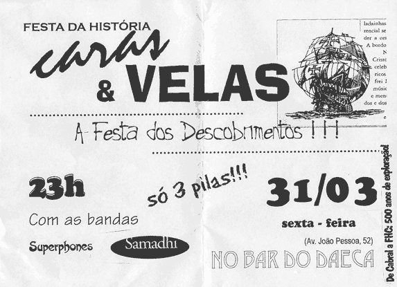 Superphones concert flyer with original typography and artwork.